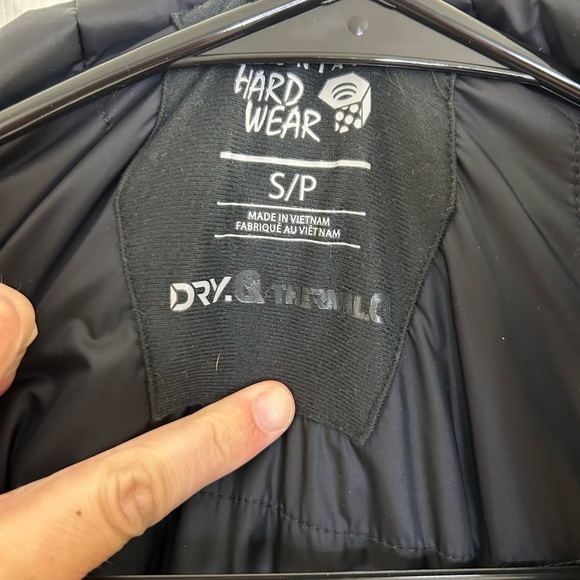 MOUNTAIN HARDWARE Barnsie Recco Gray Watercolor Hooded Jacket Womens size Small - Picture 6 of 11